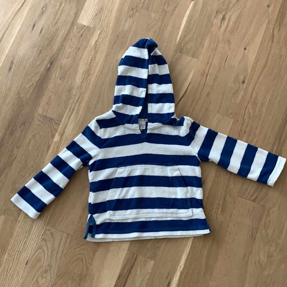 Pottery Barn Kids Terry cloth hooded cover up 2-3T